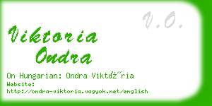 viktoria ondra business card